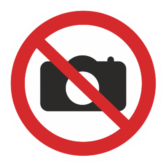 Табличка Не фотографировать 200х200
