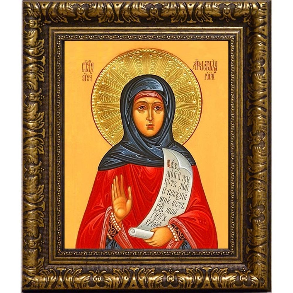 Анастасия  Солунская (Римляныня) Преподобномученица. Икона на холсте.