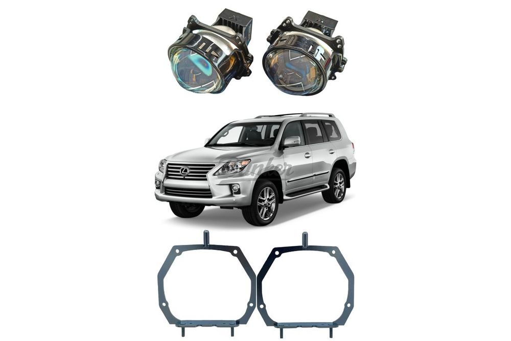 Комплект для замены штатных линз с AFS Lexus LX570 III рестайлинг 2012-2015