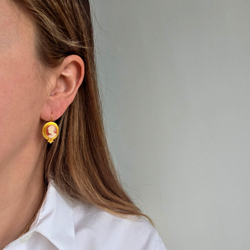 Серьги Linda Levinson камеи