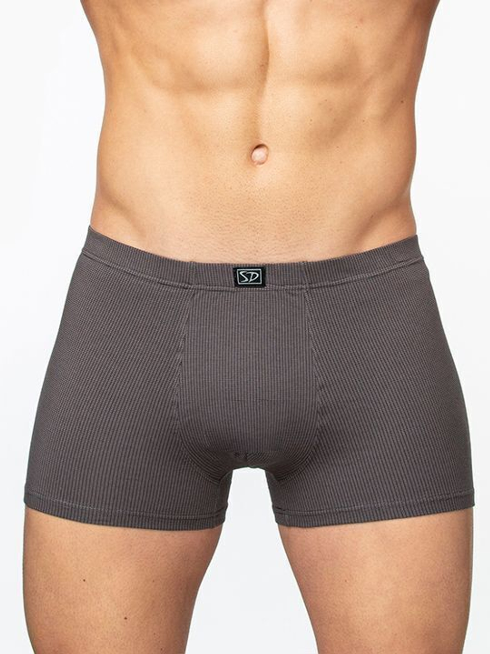 Однотонные мужские трусы-боксеры в рубчик (Размер: XXL) (Цвет: бордовый)