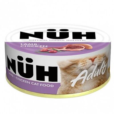 Влажный корм NUH для взрослых кошек с ягненком и цыплёнком, банка 100 г