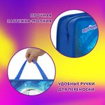 Папка на молнии с ручками ЮНЛАНДИЯ А4, 1 отделение, пластик, 80 мм, "Football", 272158