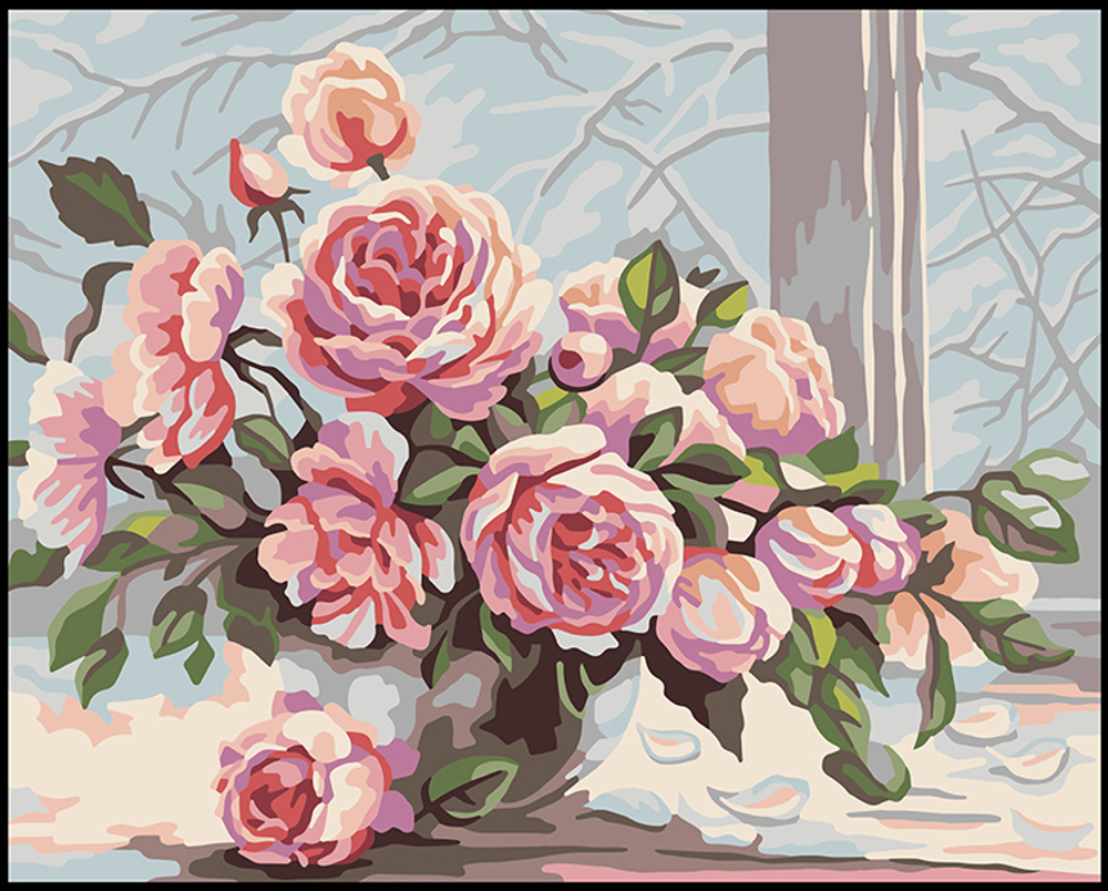 "Пионы"-11880 W канва с рисунком