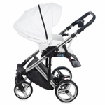 Детская коляска Adamex Chantal Star Collection 2 в 1 STAR105 белый+серебряный