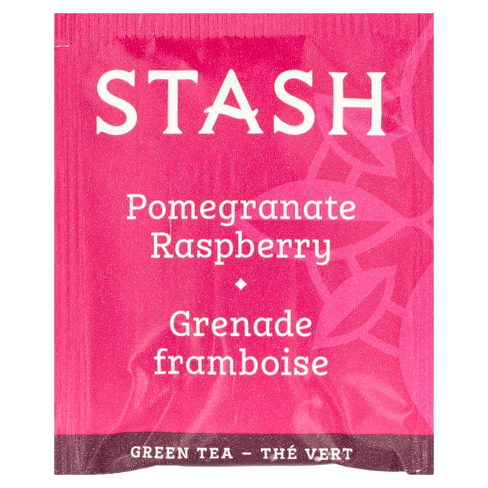 Stash Tea, зеленый чай и матча, гранат и малина, 18 чайных пакетиков, 36 г (1,2 унции)