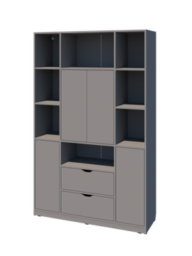 Шкаф ГРАНД-ЛАВОРО-16 /1200*1900*400/ анкор белый / ирис