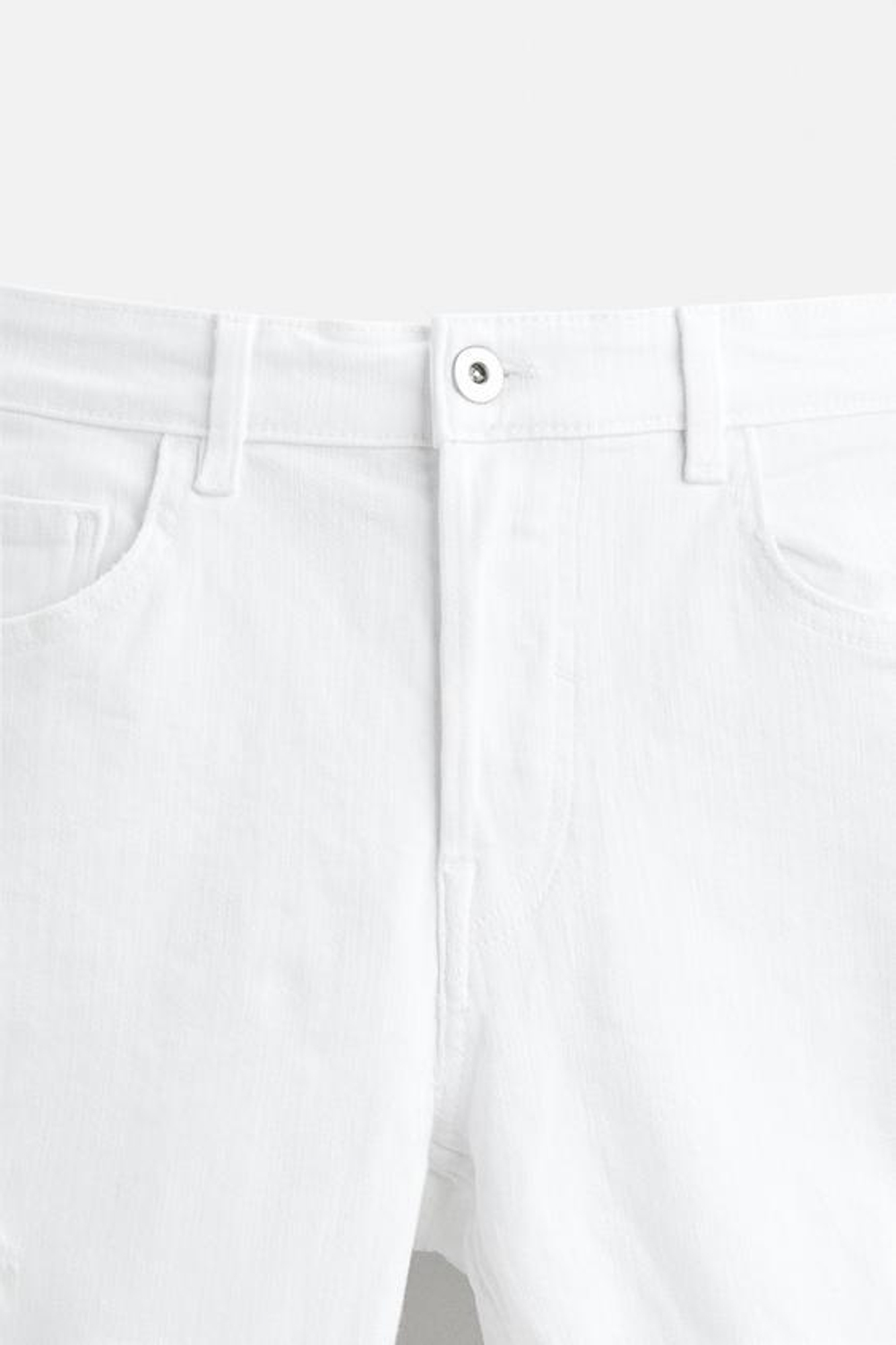 ZARA ДЖИНСЫ SKINNY FIT С РАЗРЕЗАМИ, БЕЛЫЙ