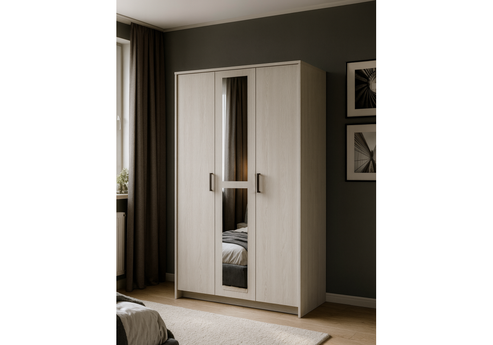 Шкаф Woodville трехстворчатый Taika ясень анкор светлый