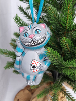 Чеширский кот ёлочная игрушка из фарфора