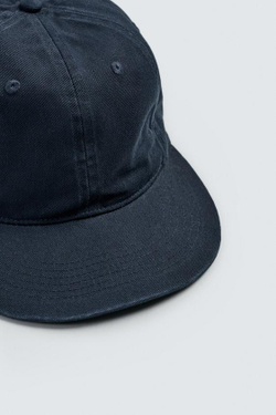 ZARA X AARON LEVINE КЕПКА ИЗ ХЛОПКА, МОРСКОЙ СИНИЙ