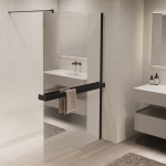 Душевая перегородка Walk-In VSW-1HR900MRB, 900*2000, черный, стекло зеркальное