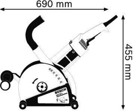 Штроборез сетевой BOSCH GNF 65 A 0601368708 Кейс