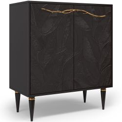 Комод Арт Колор leaves Классик Голд с 2 полками Терпкий коричневый