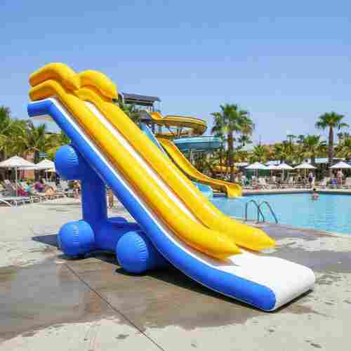 Надувная прямая водная горка «Солнечный залив» для вышки (опоры), 9*2*5 м