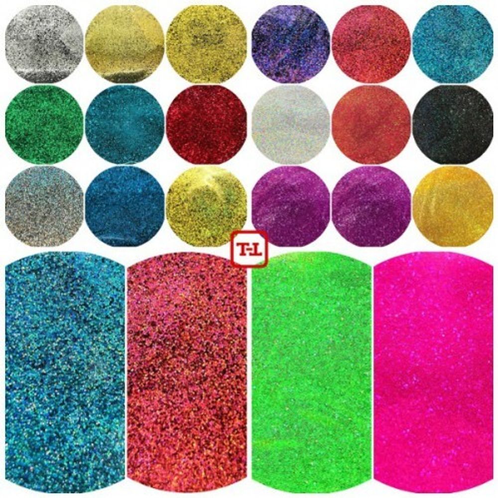 Набор Блёстки Глиттеры Флейки №15 - КРУПНЫЙ МИКС - 0.4/0.6/1.0 мм.