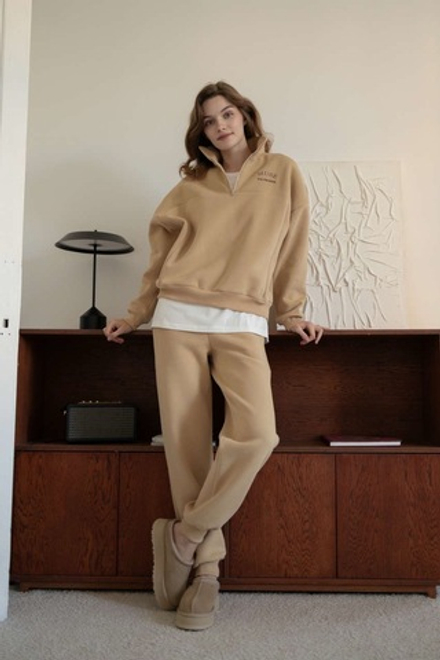 Брюки премиум утепленные, Бежевый