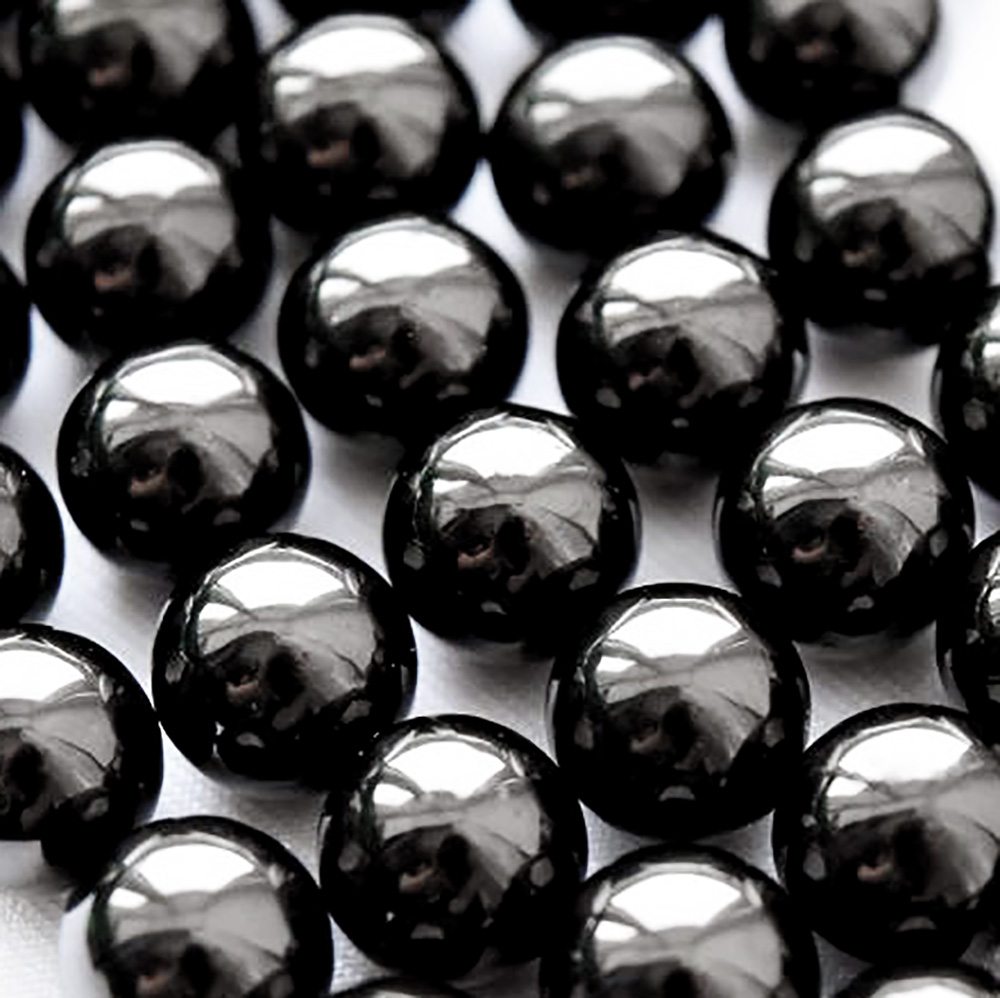 Бусина гагат полированный асс.