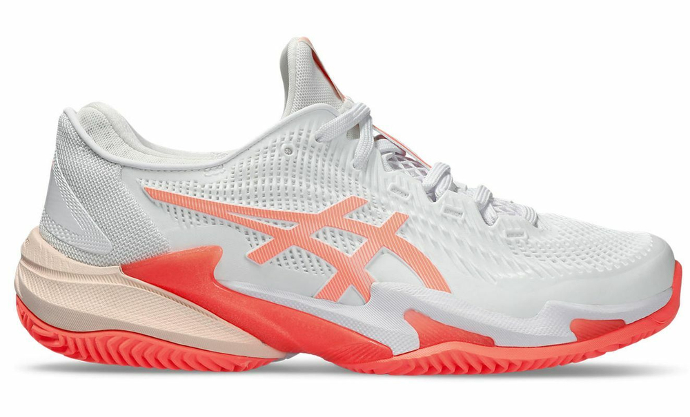 Женские теннисные кроссовки Asics Court FF 3 Clay - white/sun coral