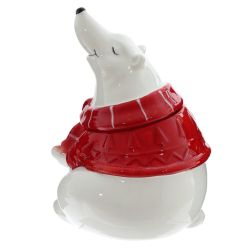 GAEM Конфетница "Белый медведь мечтатель", 1200 мл, L14 W15 H22 см