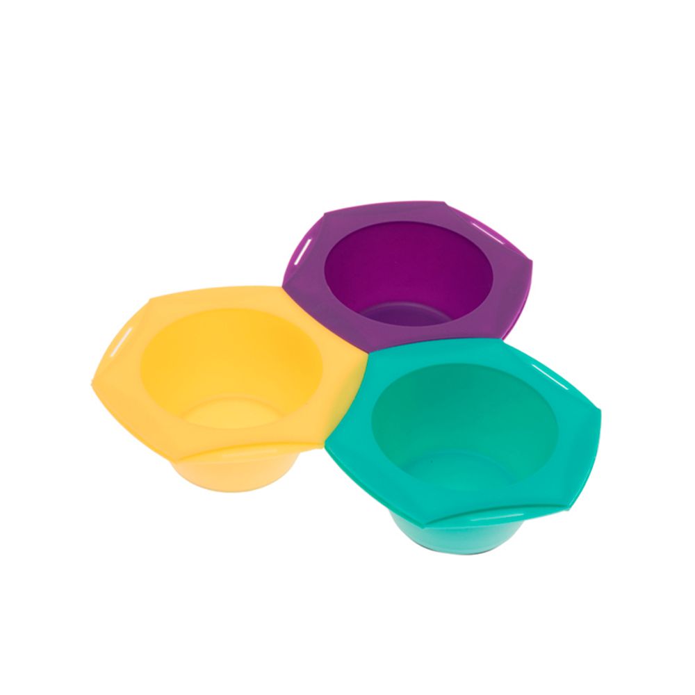 Набор для колориста из 3 цветных мисок Harizma (h10960R)