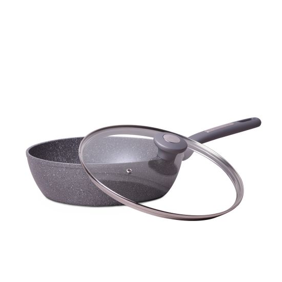 Сотейник 26 см. из алюминия с крышкой Kamille KM-4276GR с мраморным покрытием