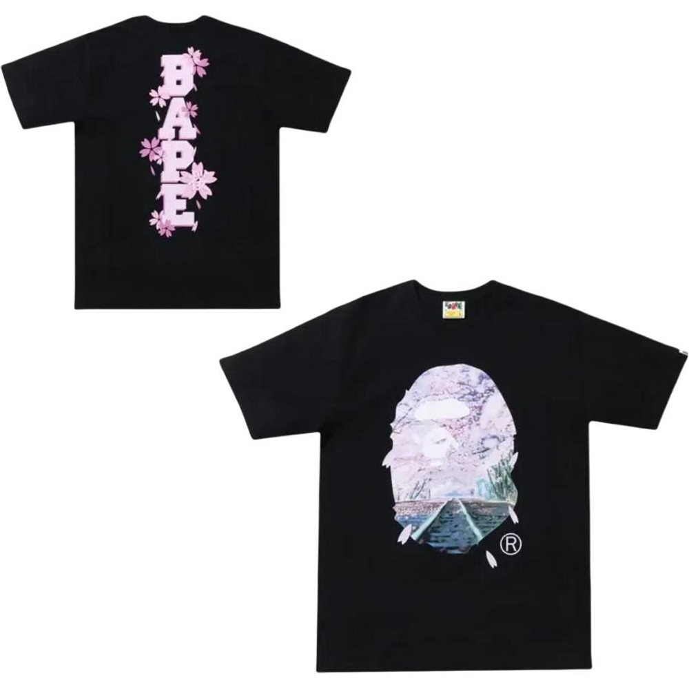 A Bathing Ape Sakura Photo Ape Head Tee черный