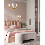 Банкетка Taks букле светло-серый