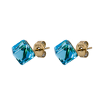 Серьги пусеты Fiore Luna Aquamarine SWE2127/2 A G