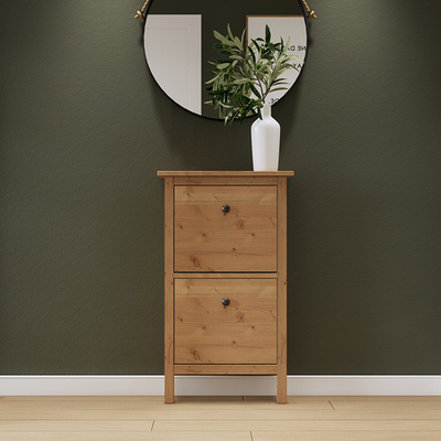 Обувница 2 ящика Хемнэс/Кымор, 59х22х101см, светло-коричневый