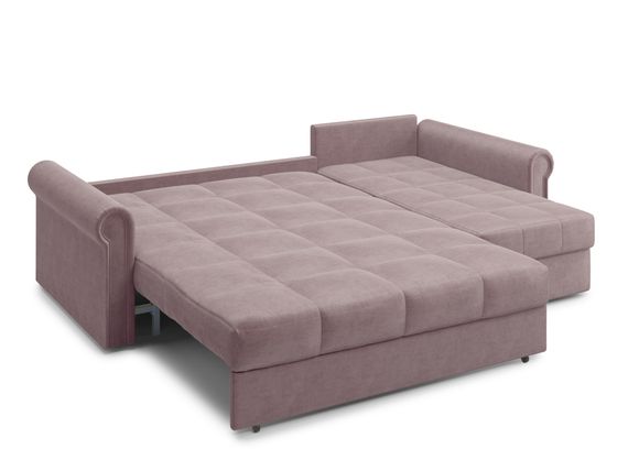 Диван угловой с оттоманкой Палермо 1,2 - Velutto 22 коричневый/кант Velutto 22 коричневый