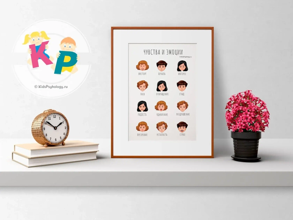 Плакат, демонстрационный материал "Чувства и эмоции"