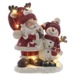 GAEM Фигурка декоративная "Дед Мороз", с подсветкой (3хLR44,н/п), L1, L11,5 W7 H13 см, 2в.