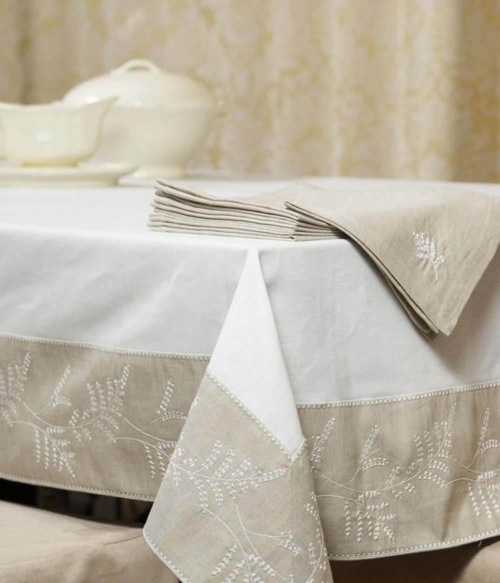 Скатерть 120х160 Bovi Сантолина белая