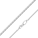 Цепь из белого золота с алмазной гранью (плетение «Снейк»)