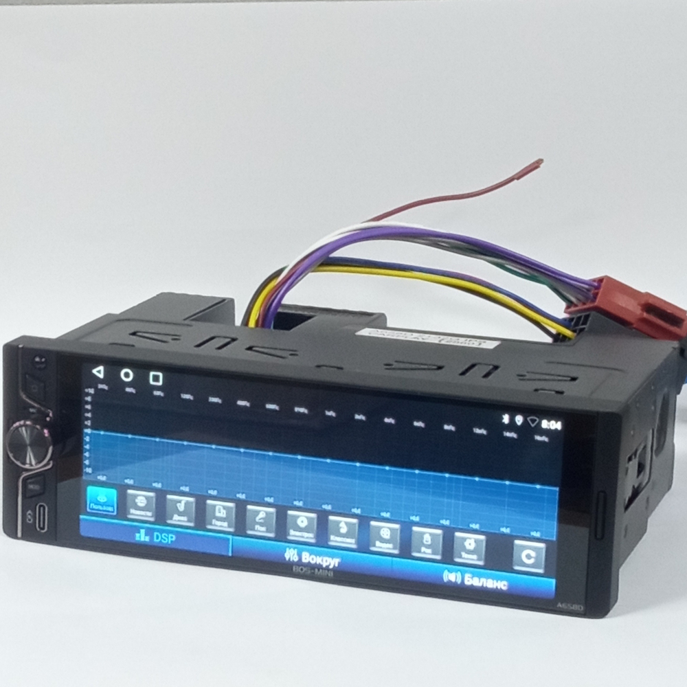 Автомагнитола 1DIN с экраном 6.58" Android 4+64GB BOS-MINI BOSA658D PRO