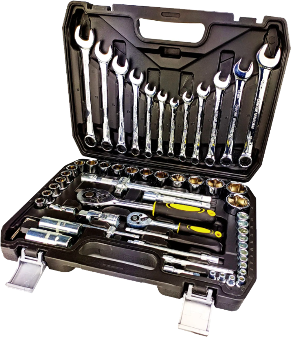 Набор инструментов 61 предмета/автомобильный 1/4, 1/2