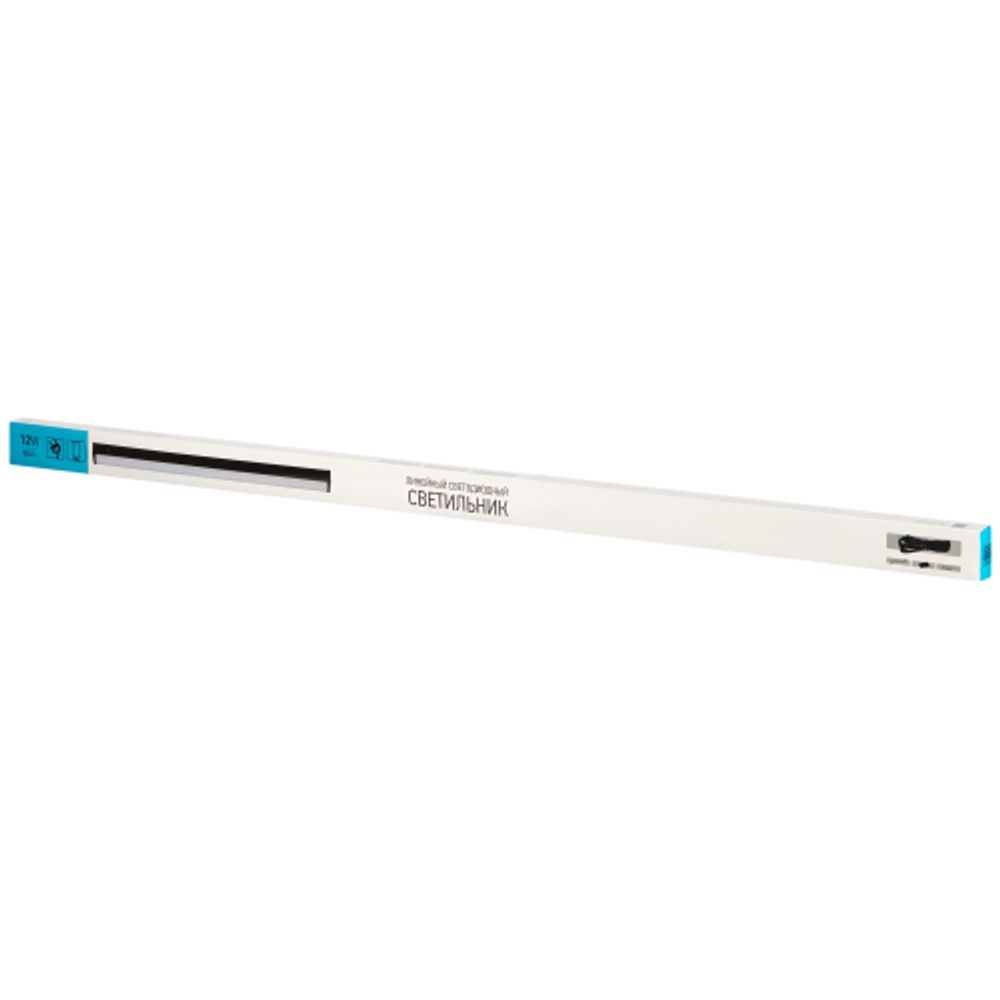 Линейный светодиодный светильник ЭРА LLED-01-12W-4000-B 12Вт 4000K L874мм с выключателем черный | Бытовые светодиодные линейные светильники