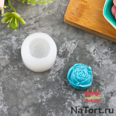 Силиконовый молд 3D «Роза-B»