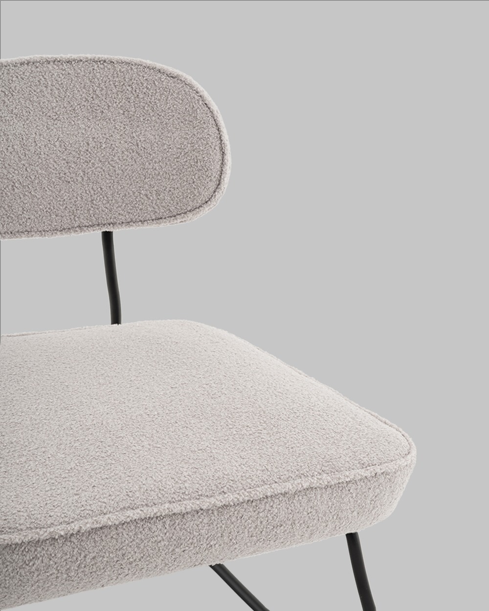 Кресло Kate new ткань букле светло-серый