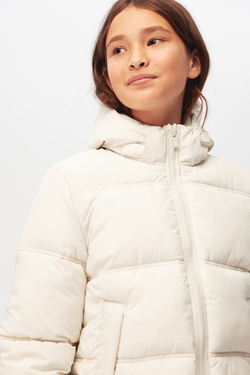 H&M Пуховая куртка с капюшоном, светло-бежевый