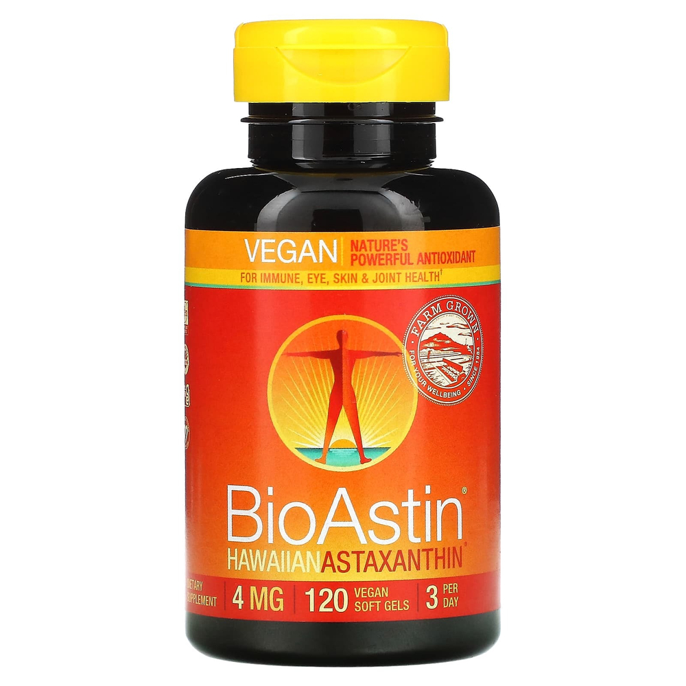 Nutrex Hawaii, BioAstin, 4 мг, 120 веганских капсул