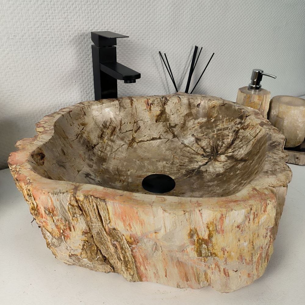 Раковина из окаменелого дерева OD-64345 51*47*15 0176