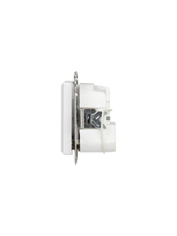 Розетка 1-м СП Accent 6-410-01 16А IP20 250В P+E Schuko защ. шторки + 2хUSB бел. Intro Б0063689