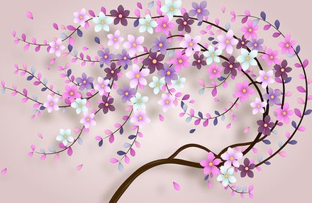 Фотообои Цветущее дерево (Ширина 4,15 м)