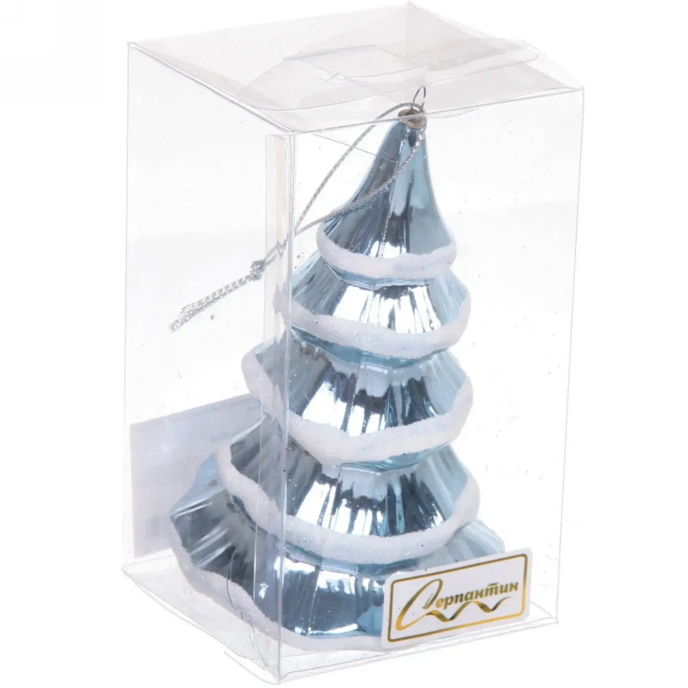 Ёлочная игрушка «Сказочная ёлка» 7*7*11,5 см, голубой