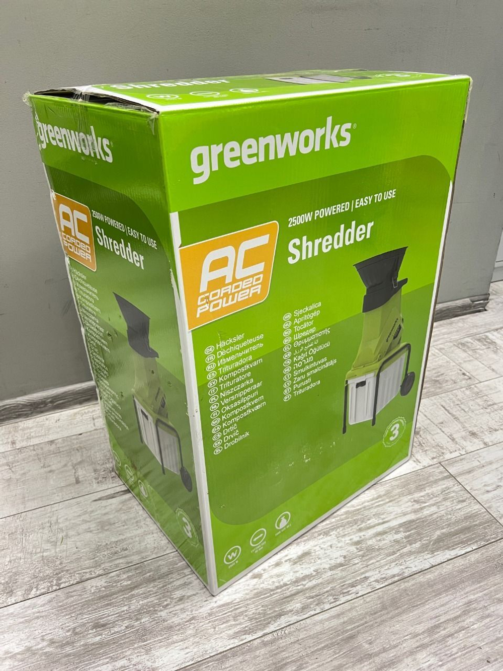 Измельчитель с ящиком Greenworks GACSB 2500W (40мм) в Москве