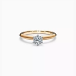 Кольцо из жёлтого золота с бриллиантом 0.22 карат💠Tiffany ✨exclusive✨ Единственное в наличии. 16,5 размер