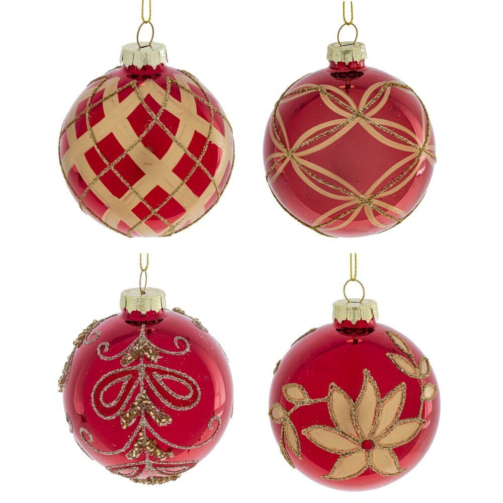 GAEM Набор из 12шт Украшение новогоднее "Шар", D 8 см, L35 W25 H8,5 см