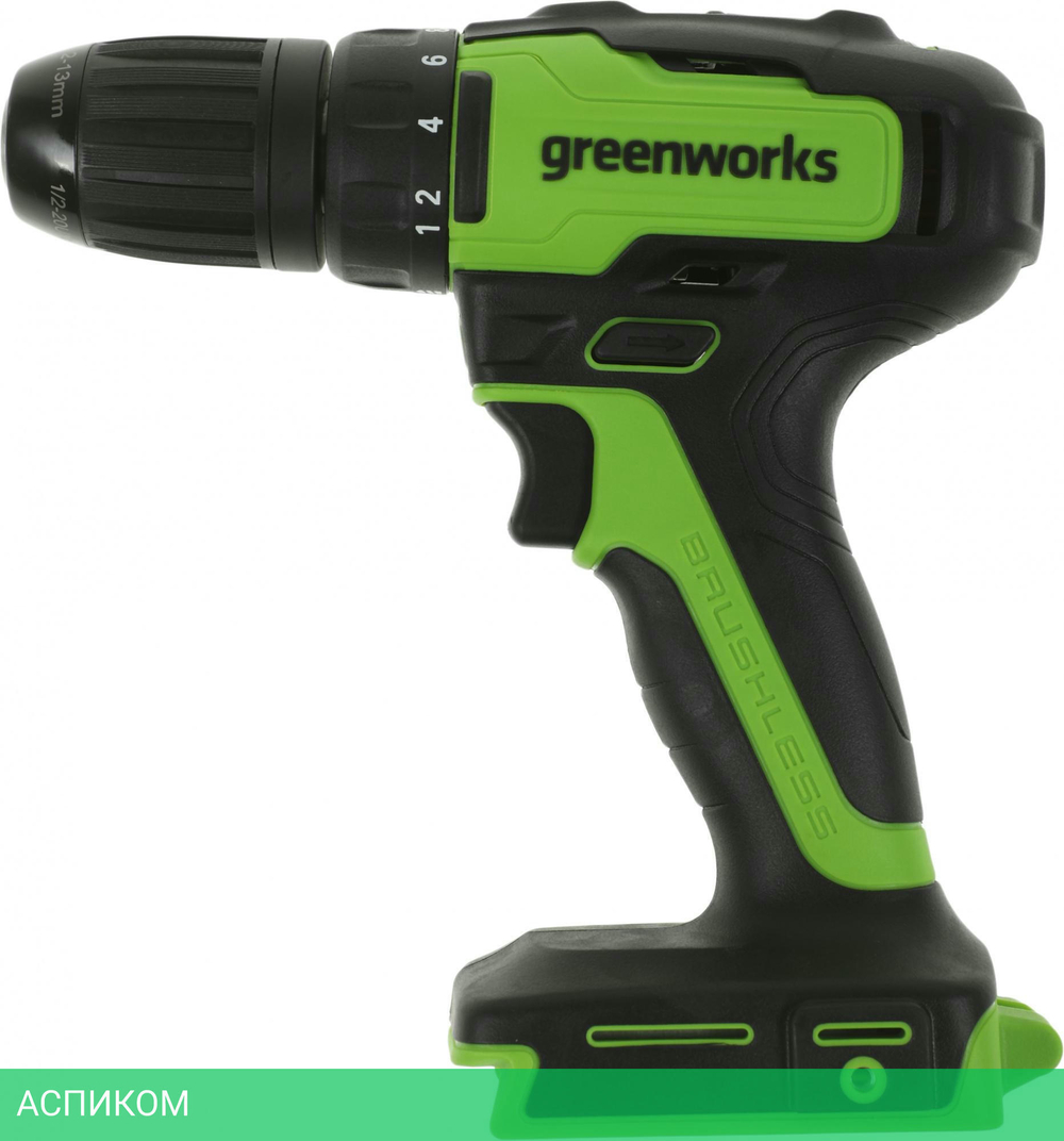 Дрель-шуруповерт Greenworks GD24DD35 без АКБ и ЗУ (3704007)
